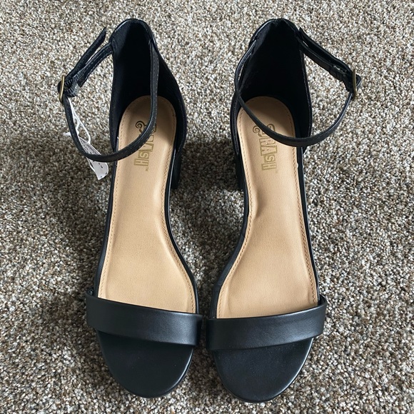 payless clear heels
